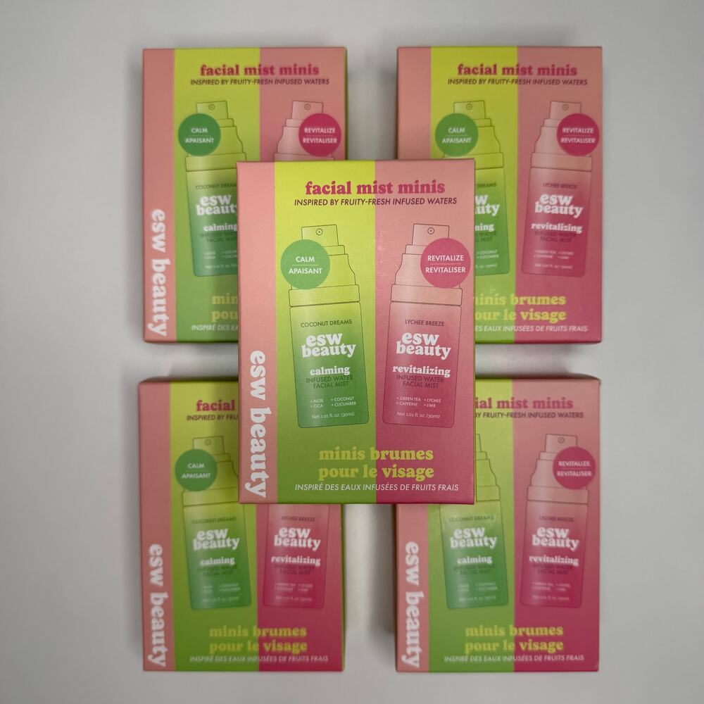 SET OF 5! — ESW Beauty Facial Mist Mini Duo Kit — Lychee Breeze + Coconut Dreams
